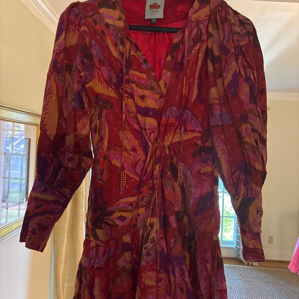 Long sleeve, front tie waist drwss